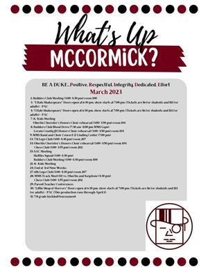 What's Up McCormick?